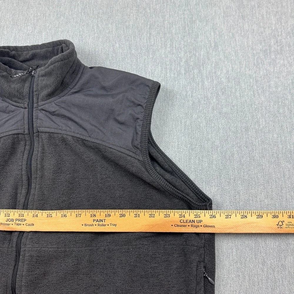 Vintage Nike Golf Vest Mens Large Gray Full Zip Fleece Pockets Jacket Sleeveless